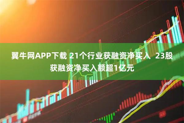 翼牛网APP下载 21个行业获融资净买入  23股获融资净买入额超1亿元